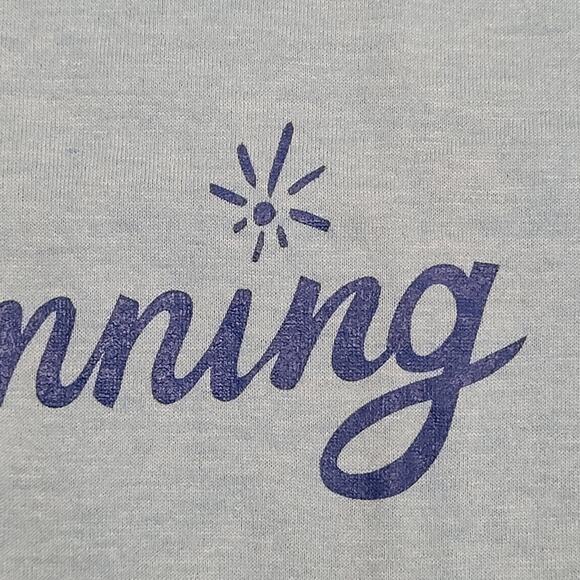 Vintage 80s Class Act Tanning Shirt Medium 20x27 Blue - Picture 11 of 15